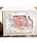 <p>Приглашение на свадьбу из бежевого картона, состоящее из трех частей:</p><p>1. Обложки из глянцевого картона с тиснеными&nbsp;принтами для свадьбы. На обложке есть вырезка в виде окна, подрезанный для чтения текста и полу-иллюстрации картинки.</p><p>2.Бумага из калька, на которой напечатан текст и помещается в верхнюю обложку&nbsp;приглашения</p><p>3.Изображение молодоженов к которой прикреплены 4 прорези к внутреней обложке.</p><p>В стоимость включен конверт. (Количество ограничено)</p>