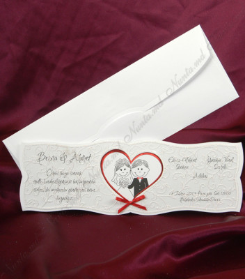 <p>Приглашение на свадьбу, текст которого печатается на матовом картоне. В стоимость открытки включен конверт.</p>