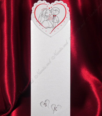 <p>Оригинальное свадебное приглашение, состоящее из обложки и картона-вкладыша для печати текста. Открытка сделана из серого перламутрового картона. (Количество ограничено)</p>
