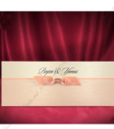 <p>Приглашение на свадьбу в розовых тонах с атласным бантиком и брошкой. Текст печатается на сером перламутровом картоне и вставляется в обложку в форме конверта. В цену не входит дополнительный конверт.</p>