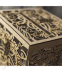 <p>Деревянная подарочная коробка оформлена лазерной резкой, используемая для конвертов. Это элегантный и полезный аксессуар одновременно. Может быть выполнена в стандартной или индивидуальной форме.</p>