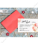 <p>Классическое свадебное приглашение, текст которого печатается белом картоне с изображением цветочного декора. В стоимость открытки включен конверт ярко красного цвета.</p>
